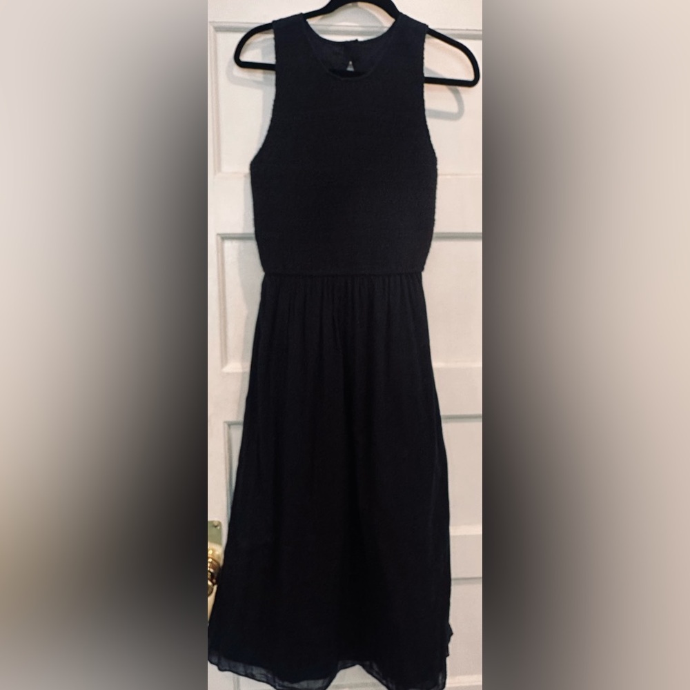 A&F smocked bodice maxi dress